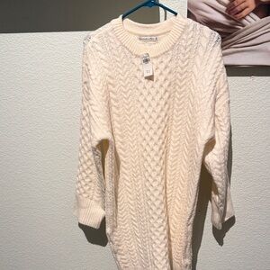 Abercrombie & Fitch Textured Cream Sweater